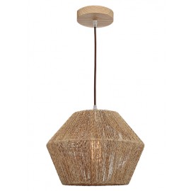 Cougar-Cassie 60W E.S.1lt - Natural Thread Shade Small / Large Pendant Light